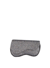 Wave Glitter Clutch Black