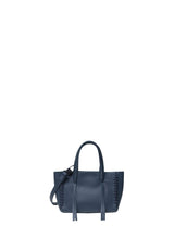 Micro Tote Grained Leather Blue