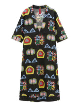 Tependris Dress Rianna Futuristic Black by Rianna + Nina | Cotton A-Line Dress