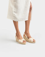 Wedge Espadrilles With Knot Natural