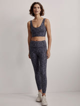 Activewear Varley Let’s Go Elsie Brallete Ebony Blue Cheetah Apoella