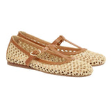 Ballerinas Ancient Greek Sandals Aerati Raffia Ballerinas Brown/Natural Apoella