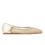 Ballerinas Ancient Greek Sandals Aeropi Raffia Ballerinas Platinum/Natural Apoella