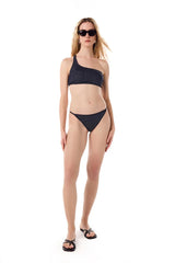 Bikini Kiohne Spaces/Keira One Shoulder Bikini Navy Blue Sparkle Apoella