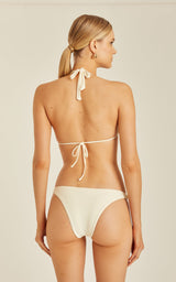 Bikini Lenny Niemeyer Chain Shoulder Ruched High Waist Bikini Off White Apoella