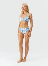 Bikini Melissa Odabash Bel Air Over The Shoulder Bikini Top Blue Leaf Apoella