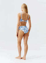 Bikini Melissa Odabash Bel Air Over The Shoulder Bikini Top Blue Leaf Apoella