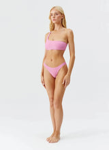 Bikini Melissa Odabash Toulouse One Shoulder Bikini Top Zigzag Pink Apoella