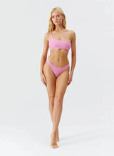 Bikini Melissa Odabash Toulouse One Shoulder Bikini Top Zigzag Pink Apoella