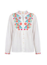 Blouses Nimo With Love Catnep Long Sleeve Top White/Sorbet Bird Embroidery Apoella
