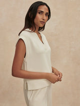Blouses Varley Delphi Crop V Neck Tank Top Pristine Apoella