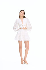 Blouses Waimari Zima Tie Front Top White Apoella