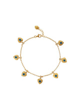 Bracelets Ileana Makri Love Heart Multi Eye Bracelet Gold Plated O/S Apoella