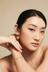 Bracelets Ileana Makri Love Heart Multi Eye Bracelet Gold Plated O/S Apoella