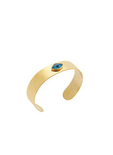 Bracelets Ileana Makri Oval Eye Cuff Bracelet Gold Plated O/S Apoella