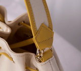 Bucket Bags Apoella Leros Canvas & Leather Mini Bucket Bag O/S / Ivory Yellow Apoella