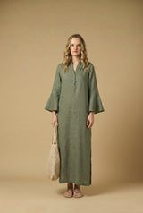 Caftans APOELLA Victoria Frill Caftan Khaki Apoella