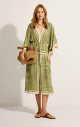 Caftans Lenny Niemeyer Short Sleeve V Neck Caftan Labyrinth Apoella