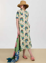 Caftans Lisa Corti Mamta Cotton Caftan Ivory Apoella