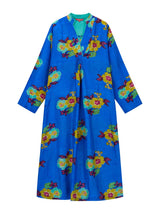 Caftans Lisa Corti Radha Habutai Silk Caftan Blue M / Blue Apoella