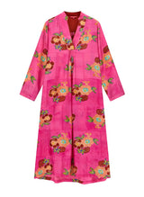 Caftans Lisa Corti Radha Habutai Silk Caftan Fuxia M / Fuchsia Apoella