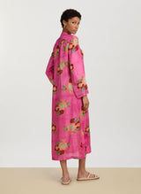 Caftans Lisa Corti Radha Habutai Silk Caftan Fuxia M / Fuchsia Apoella