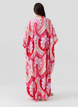 Caftans Melissa Odabash Carlotta Lace Up Caftan Ornate O/S / Ornate Apoella