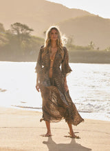 Caftans Melissa Odabash Manon Open Front Caftan Cheetah Apoella