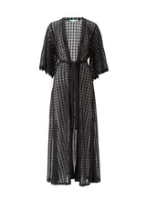 Caftans Melissa Odabash Tali Open Front Knit Caftan Black Apoella