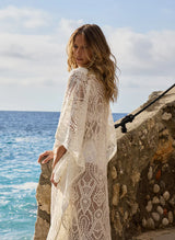 Caftans Melissa Odabash Yasin Lace Caftan White O/S / White Apoella
