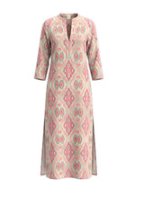 Caftans Nimo With Love Sapphire Long Sleeve Caftan Ikat Sorbet M / Ikat Sorbet Apoella