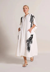 Caftans Scarlett Poppies Serina Kaftan Antique White Apoella