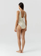 Caribbean V Neck One Piece Gold