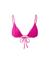 Corvo Ruched Triangle Bikini Top Raspberry