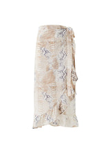 Danni Wrap Long Skirt Lizard