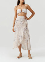 Danni Wrap Long Skirt Lizard