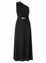 Dresses Ancient Kallos Porpes One Shoulder Midi Dress Navy Blue S / Navy Blue Apoella