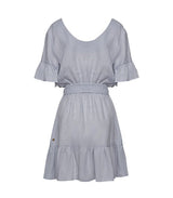 Dresses Apoella Amaryllis Linen Ruffle Mini Dress Grey Apoella