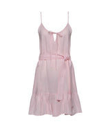 Dresses Apoella Ariadne Linen Strap Mini Frill Dress Pink Apoella
