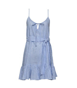 Dresses Apoella Ariadne Linen Strap Mini Frill Dress Striped Sky Apoella