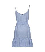 Dresses Apoella Ariadne Linen Strap Mini Frill Dress Striped Sky Apoella