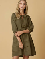 Dresses Apoella Cara Linen Mini Dress Khaki O/S / Khaki Apoella