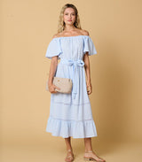 Dresses Apoella Christianna Off Shoulder Long Dress Sky Apoella