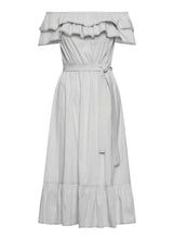 Dresses APOELLA Chryssiana Poplin Off Shoulder Long Dress White Apoella