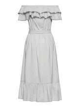 Dresses APOELLA Chryssiana Poplin Off Shoulder Long Dress White Apoella