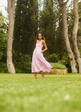 Dresses Apoella Helen Smocked Midi Dress Pink Apoella