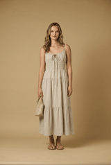 Dresses APOELLA Nefeli Strap Long Dress Beige Apoella