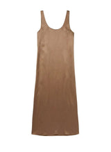 Dresses APOELLA Sara Round Neck Long Dress Bronze Apoella