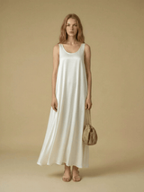 Dresses APOELLA Sara Round Neck Long Dress White Apoella