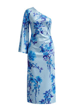 Dresses Borgo De Nor Atlantis Crepe Satin Dress Cherry Blossom Blue 8UK / Blossom Blue Apoella